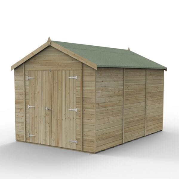 Timberdale 12×8 Apex Shed No Window – Double Door - Image 3