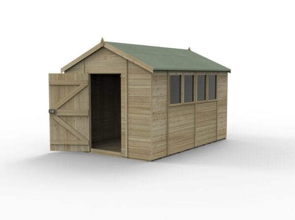 Timberdale 12×8 Apex Shed – Four Windows - Image 2