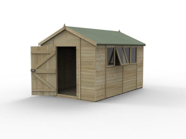 Timberdale 12×8 Apex Shed – Four Windows - Image 4