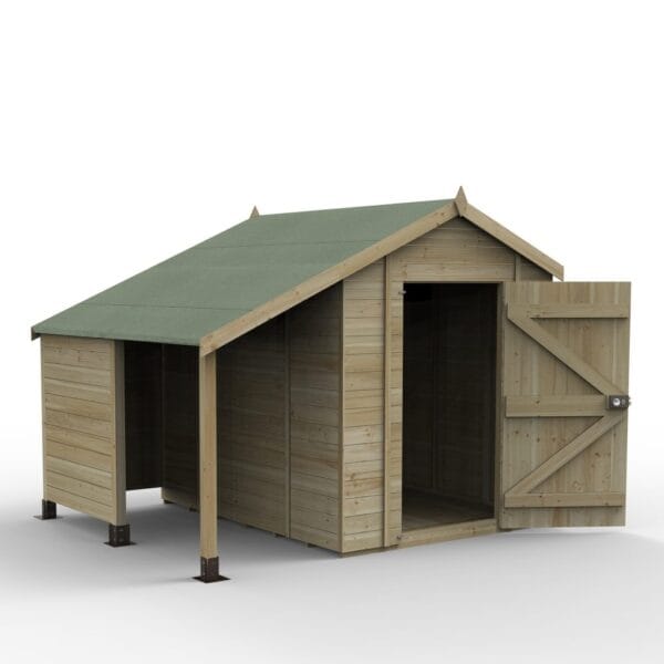 Timberdale 6×8 Apex Shed No Window With Log Store - Image 2