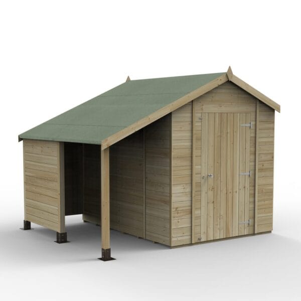 Timberdale 6×8 Apex Shed No Window With Log Store - Image 3