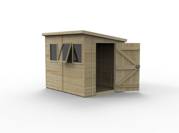 Timberdale 8×6 Pent Shed – Three Windows - Image 3