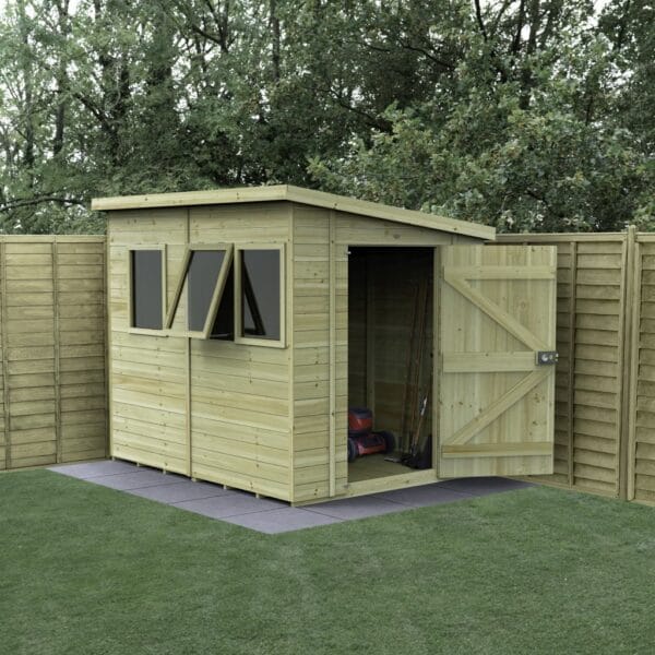 Timberdale 8×6 Pent Shed – Three Windows