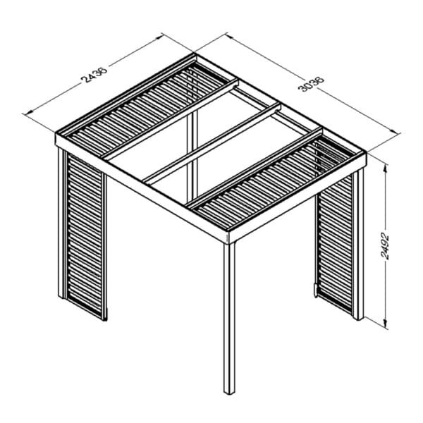 Modular Pergola with 1 Side Panel Pack - Image 2