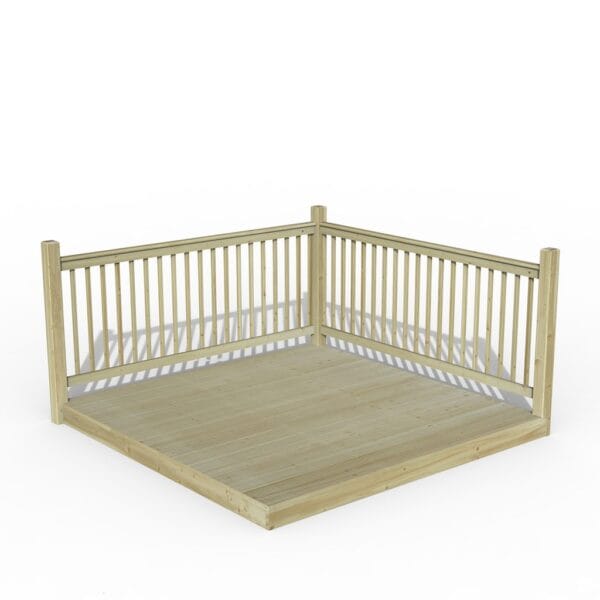 Complete Decking Kit Including Balustrades - 2.4m X 2.4m - Image 4