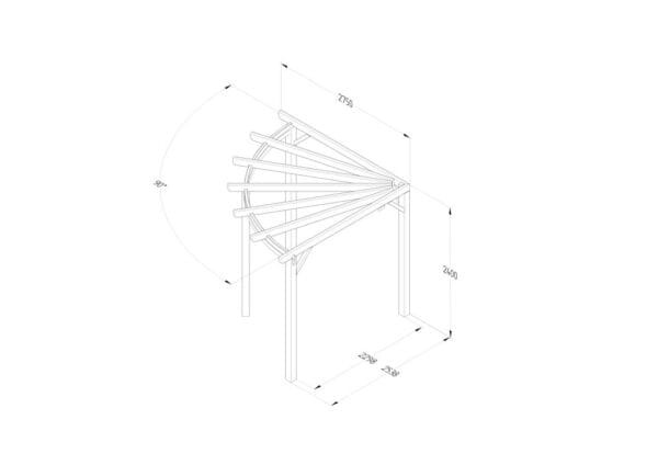 Premium 90 Degree Radial Pergola - Image 2