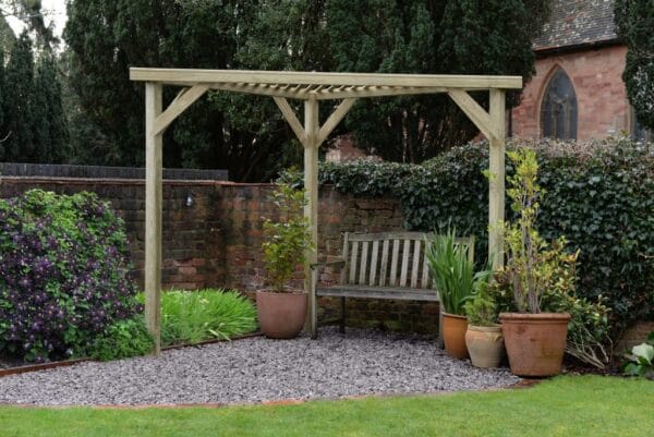 Slatted Corner Pergola - Image 5