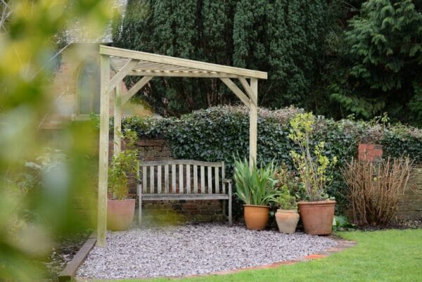 Slatted Corner Pergola