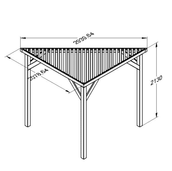 Slatted Corner Pergola - Image 3