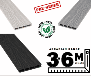 3.6m Composite Finishing Board 140mm – Embossed Woodgrain Finish | Arcadian