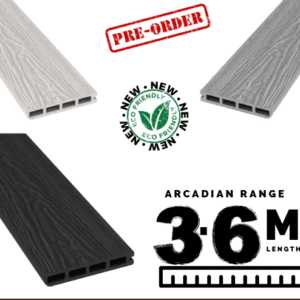 3.6m Composite Finishing Board 140mm – Embossed Woodgrain Finish | Arcadian
