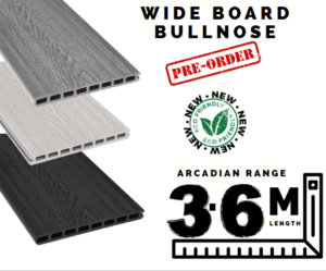 3.6m Composite Finishing Board | Wide 235mm – Embossed Woodgrain Finish | Arcadian