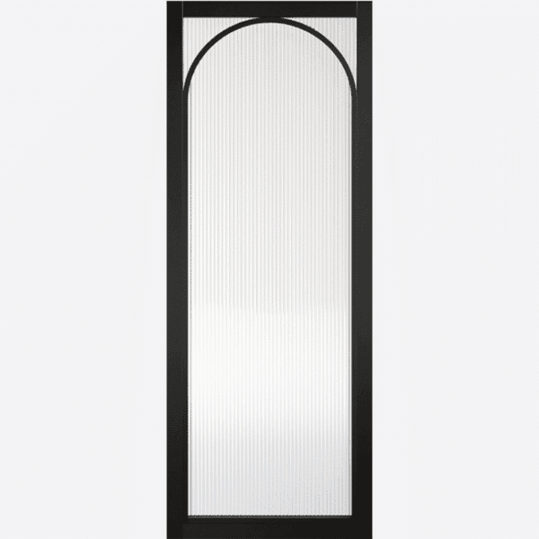 Black Melrose Reeded Glazed