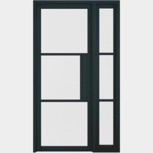 Black Tribeca Sidelight W6 without Lock Block