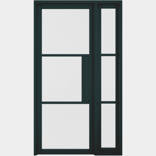 Black Tribeca Sidelight W6 without Lock Block