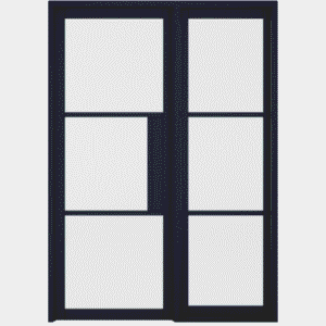 Black Tribeca Sidelight W8 without Lock Block
