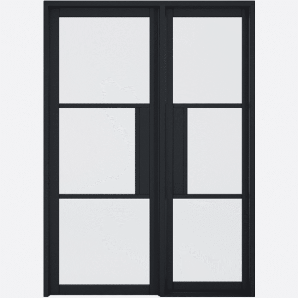 Black Tribeca Sidelight with Lock Block