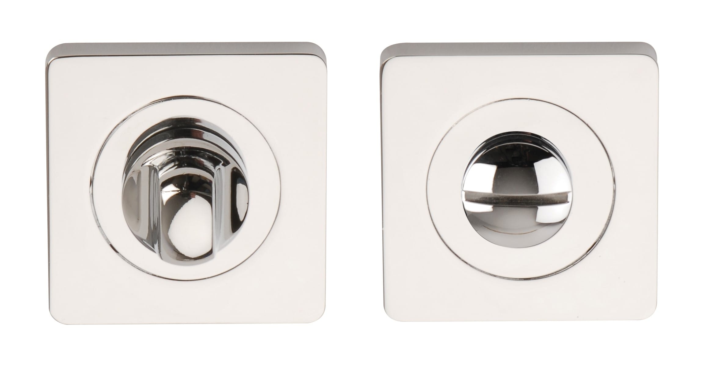 Square profile bathroom turn and release