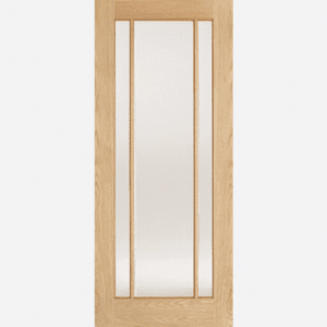 Oak Lincoln Glazed 3L Frosted Glass