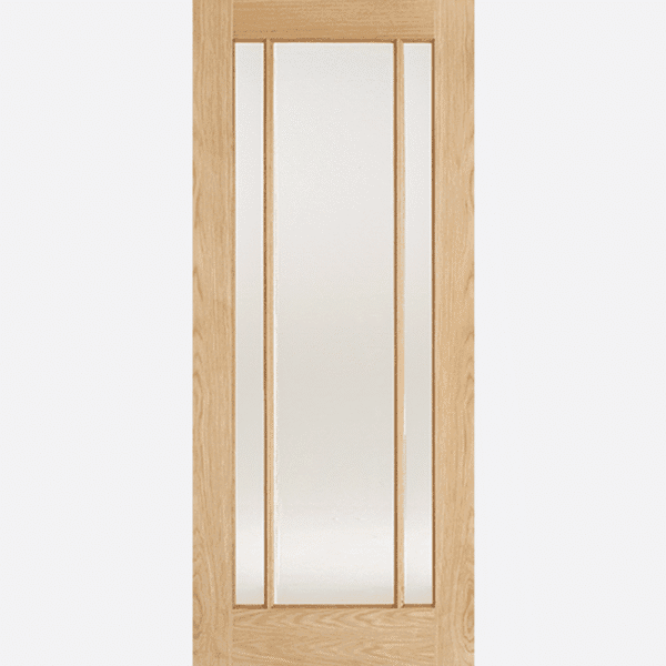 Oak Lincoln Glazed 3L Frosted Glass