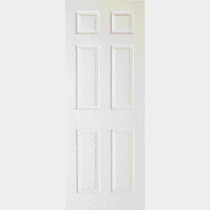 White Moulded Textured 6P