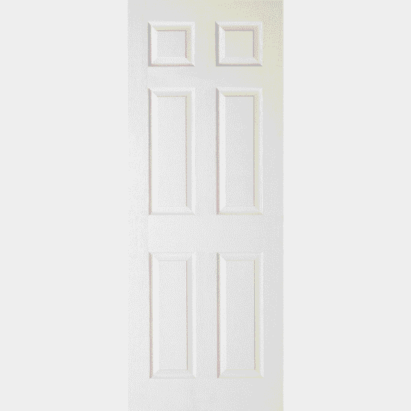 White Moulded Textured 6P