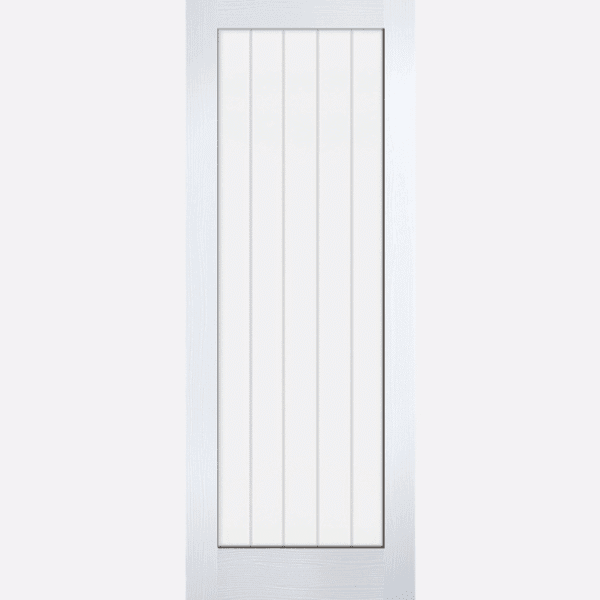 White Moulded Textured Vertical Glazed 1L