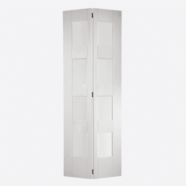 White Shaker Glazed 4L Bi-Fold