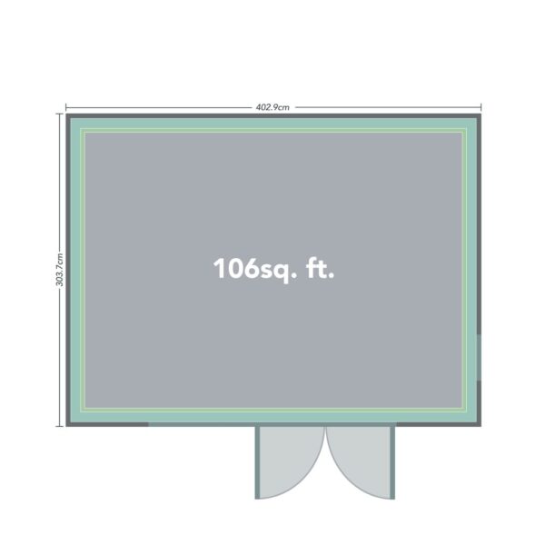 Insulated Garden Building Xtend 4.0 Forest Garden - Image 4