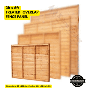 SUPERIOR OVERLAP FENCE PANEL | 3ft x 6ft