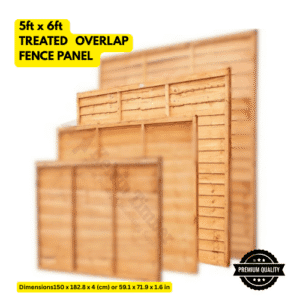 SUPERIOR OVERLAP FENCE PANEL 5ft by 6ft