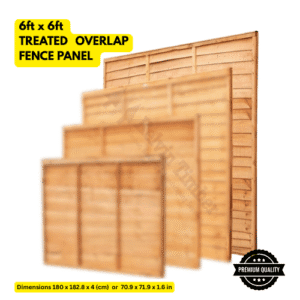 SUPERIOR OVERLAP FENCE PANEL 6ft by 6ft