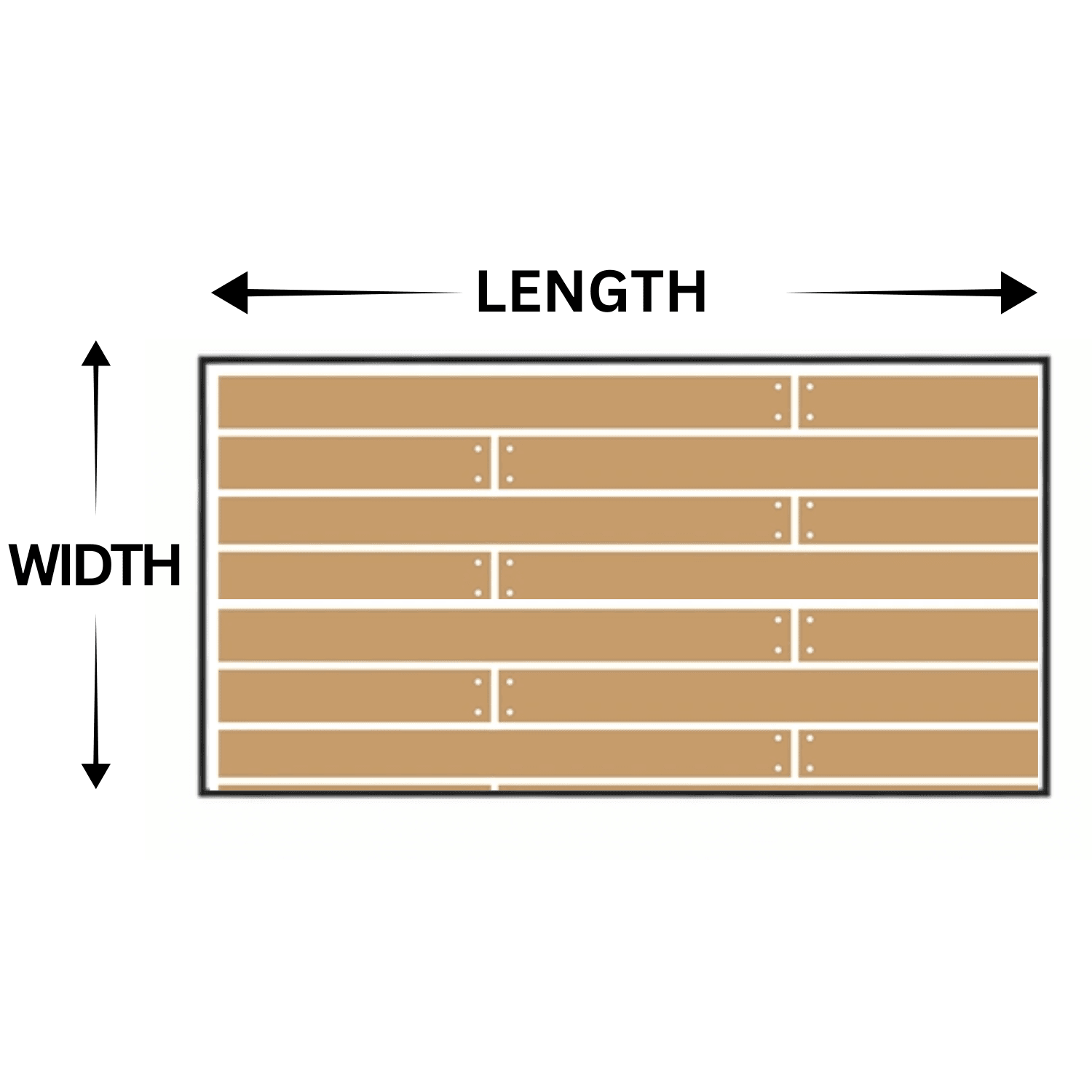 Deck measurements guide (length and width)